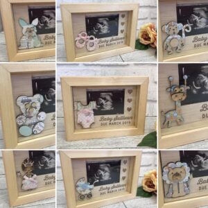Wooden Scan Plaque Frame with Poem Baby Scan Photo Frame